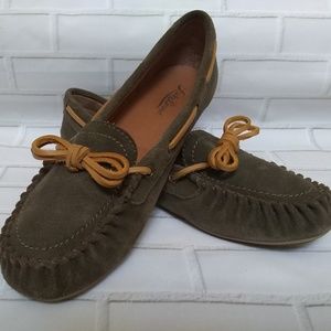 Womens Green Lucky Brand Slip-On Shoes, Sz 9